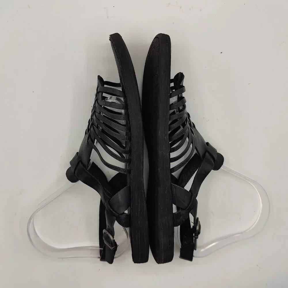 BORN womens 8.5M Santiam Huarache Black Strappy Leather Sandal - Picture 4 of 11